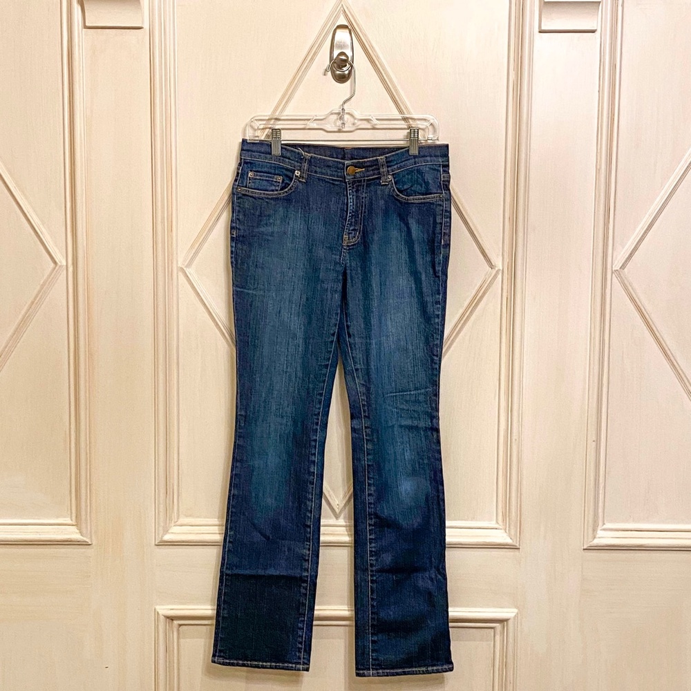 Garnet Hill Medium Rinse Basic Straight Jeans - image 1